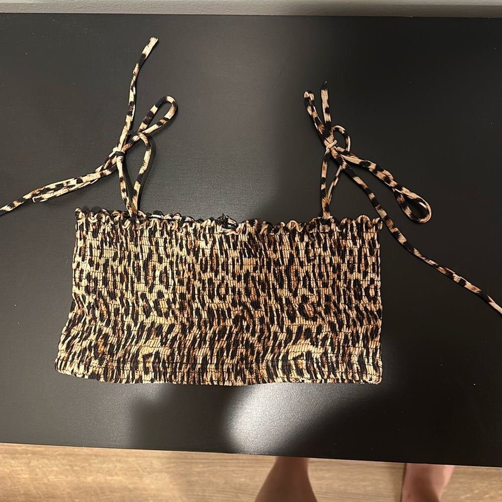 Peixoto Cheetah Bandeau with Straps